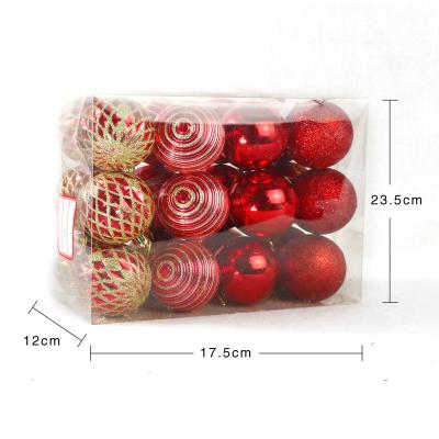 China Plastic Xmas Ball Bucket Decoration 6cm Christams Party Amazon Christmas Ball Plastic Christmas Tree Pendant for sale