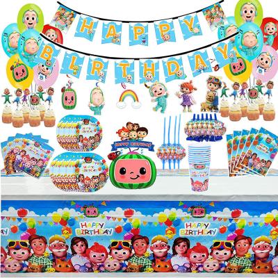 China Birthday Party Decoration Happy Birthday Decor Flag Birthday Banner Colorful Paper Tablecloth Kids Birthday Party Supplies for sale