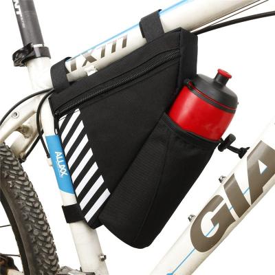 China Polyester Triangle Bicycle Front Bags With Water Bottle Pocket Mountain Bike Recycling Rack for sale