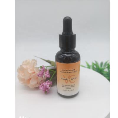 China Skin Revitalizer Hot Selling Stock Face Serum Vitamin C Brighten Hyaluronic Acid Vitamin C Serum For Face Care for sale