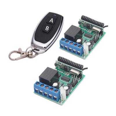 China Wireless Remote Control 2 Receiver Wireless Lamp Switch 12V 10A One Channel Relay RF Momentary Switch for sale