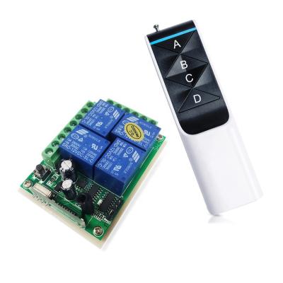 China DC 12V 4CH Long Range Switch 433Mhz RF Lamp Switch 1Transmitter X 1 Channel Wireless Remote Control Wireless Radio Receiver for sale