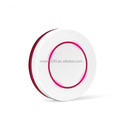 China 2022 New Design Round Single Button RF Wireless Remote Control SOS Transmitter White LED Touch Control for sale