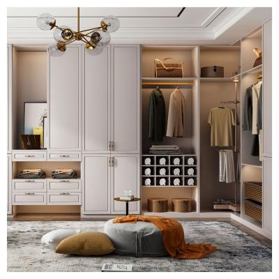 China Luxurty Bedroom Top Class Furniture Large Bedroom Adjustable Custom Villa Cabinet Multifunctional Clothes Organizer Wooden Good Design (Size) Wardrobe for sale