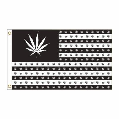 China Healthcare Institutes Polyester Pot Green Leaf High Quality Custom Printing USA Canada Weed Flag 3x5ft for sale