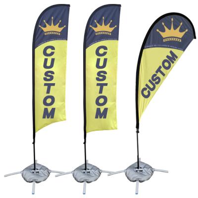 China Advertising company beach feather flag banner with flagpole and base for sports festival advertising for sale