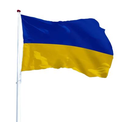 China Healthcare Institutes Factory Fast Delivery 90X150cm Ukraine Hanging Flag Flying 100D Polyester For Peace Decor for sale