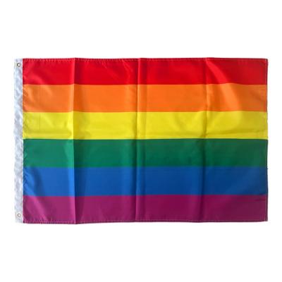 China High Quality Rainbow Lesbian Bisexuals Hotel and Resort Polyester Transsexual 3x5ft Gay Pride LGBT Flag for sale