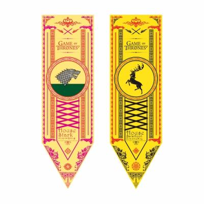 China Hotel and Resort Quality 45x150cm Baratheon Flag Hanging Banner for Decoration Tournament Rigid Tapestry for sale