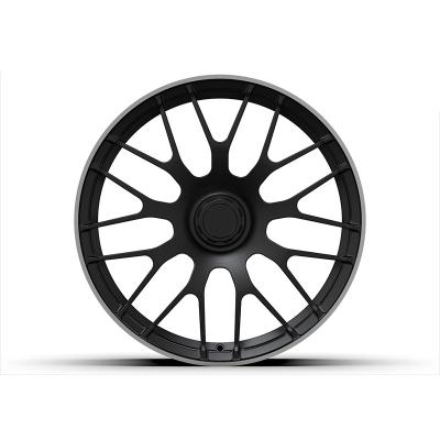 China Aluminum Alloy Matt Black Machined Lip High Performance Car Wheels Aluminum Alloy Rim For Mercedes Benz for sale