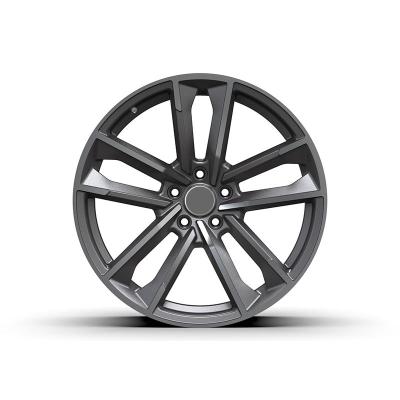 China Custom Aluminum Alloy Gunmetal Machined Face Passenger Rim Car Forged Alloy Wheels Rims For Audi for sale