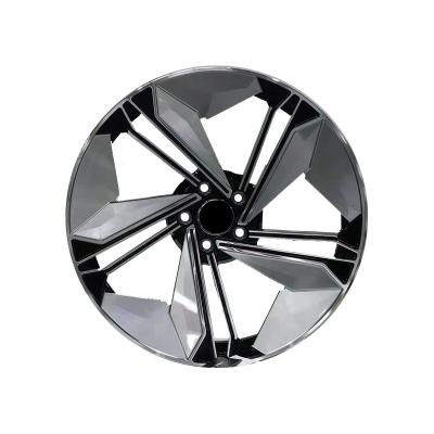 China Aluminum Alloy Surface PCD5x112mm Car Wheels Bright Black Polished Aluminum Alloy Rim For Audi for sale