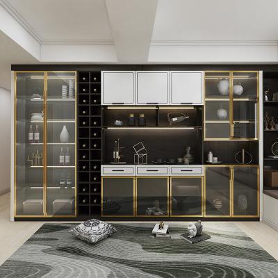 China Modern Support All Customization Home Use Living Room Cabinets Furniture Kitchen Balcony Display Cabinet for sale