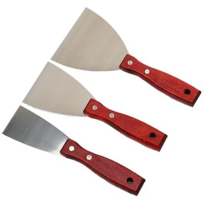 China Super Stainless Steel Putty Knife With Stainless Steel Wood Scraper Handle Cleaning Knife for sale