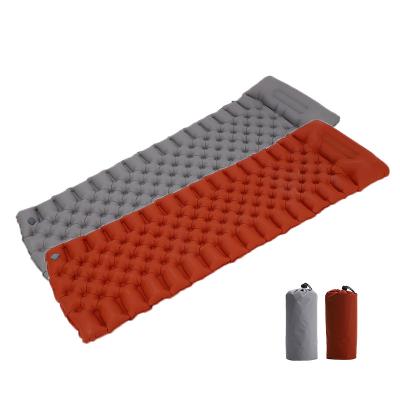 China Portable Ultralight Outdoor Moisture Proof Nylon TPU Camping Waterproof Pad With Inflatable Pillow Sleep Pad for sale