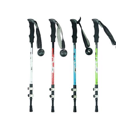 China Factory direct sale canes length folding extended walking stick outdoor adjustable ultra light aluminum mountaineering stick for sale