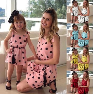 China Breathable Mommy and Me Fashion Clothes Mother and Baby Matching Dress Mom Daughter Dresses for sale