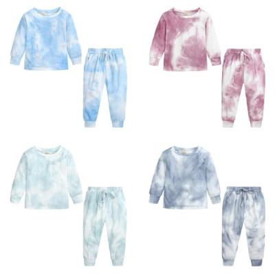 China Casual Hot Sale Tie-Dye Kids Dressing Sets Baby Clothing Sets Children Clothing Sets Baby Clothes for sale