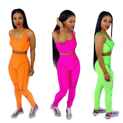 China Tight Seamless High Waist Yoga Pants Fitness Gaiters Breathable Workout Wear And Active Sports Bra Set Gym Wear Sports Wear for sale