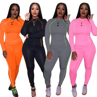 China Breathable Women Solid Sleeve Winter Long Fitness Track Sports Teams Suits Sport Wear Set for sale