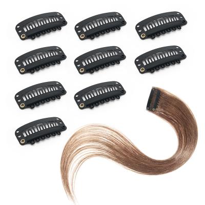 China Make Hair Extensions ZCHUM Wholesale Black 6 Stainless Steel Teeth Wig Clips for sale