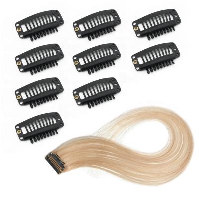 China Make Hair Extensions ZCHUAM 9 Teeth Stainless Steel Comb Wig Snap Clips For Hair Extensions for sale