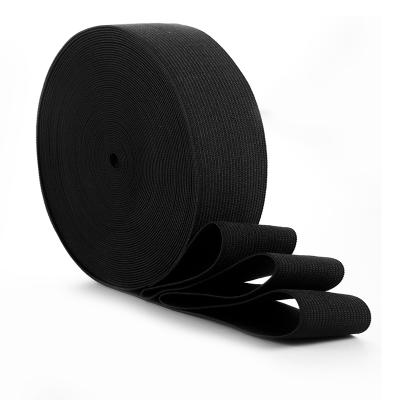 China 1.5 Inch Wide Elasticity Rubber Band Black High Elastic Band For Crafts Anywhere for sale