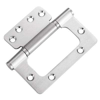 China 4 Inch Round Corner Hinge Stainless Steel Satin Nickel Hardware Modern High Quality Swing Door Swing Easy Flush Hinges for sale