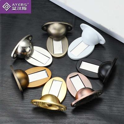 China Modern wholesale magnetic zinc alloy door stopper blank door stopper factory door draft anti-collision stopper for sale