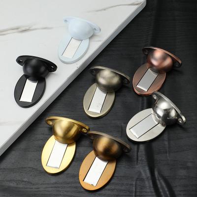 China Modern wholesale magnetic zinc alloy door stopper blank door stopper factory wedge anti-collision door stopper for sale