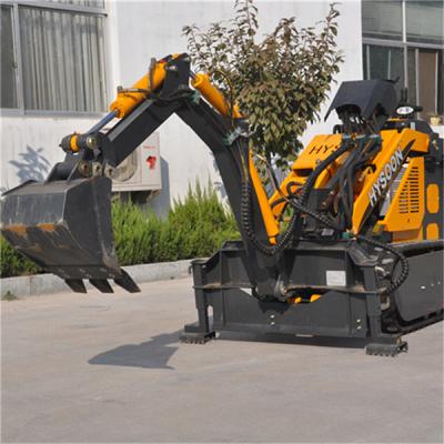 China HYSOON Compact Skid Steer Loader With Auger Ripper Bar 0.15m3 for sale