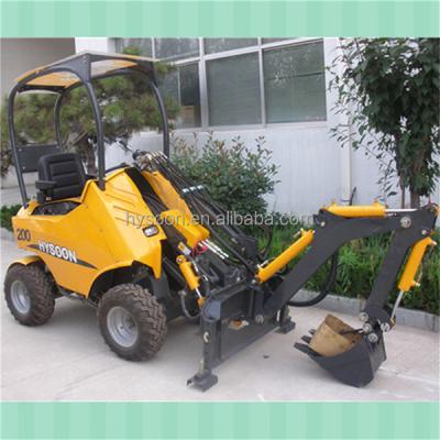 China HYSOON hy200 mini garden tractor loader with hydraulic hammer 0.15m3 for sale