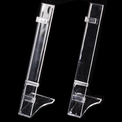 China TMJ PP-587 Watch Display Rack Clear Acrylic Single Bracket Advertising Curved Plastic Wristwatch Display Stands for sale