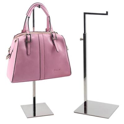 China TMJ-2227 China Manufacturer Durable Customized Stainless Steel Wholesale Shoes Show Stand Bag Display Rack Steel Handbag Rack for sale