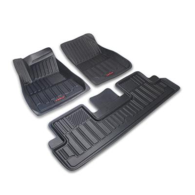 China Latest Version Luxury All-Climate Easy To Clean Leather Strip PVC Car Floor Mats for sale