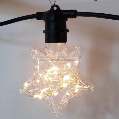 China High Quality LANDSCAPE Star LED Copper Wire Bulb String Christmas Lights for sale