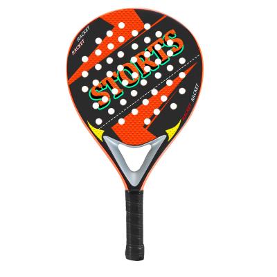 China Carbon Fiber Wholesale Customized Layous Teardrop Shape 3K 12K 18K Soft Carbon Fiber EVA Padel Rackets for sale