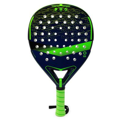 China Durable Wholesale Customized Layous Teardrop Shape 3K 12K 18K Carbon Fiber Soft EVA Padel Rackets for sale