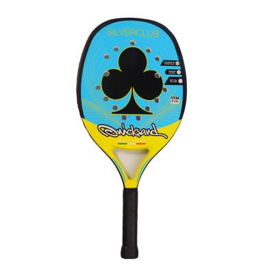 China 100% Carbon Fiber Factory Price Soft EVA Core Plum Pattern Tennis Beach Racket Trade for sale