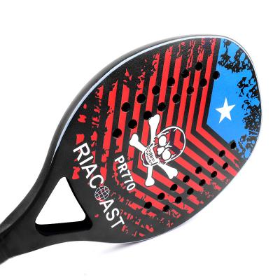 China Beach Games Good Quality Riacoast EVA Rough Surface Carbon Fiber Beach Tennis Racket Soft Durable Customized Design for sale