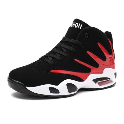 China Wholesale Rubber High Top Couples Sports Shoes Air Cushion Basketball Shoes Leisure Fashion Shoes for sale