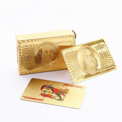 China Gold Double Sided Frosted Durable Waterproof Poker Paper PET Poker Advertising Card for sale