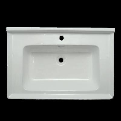 China Modern Square Shape Basin For Cabinet Modern Bathroom Ceramic Sink Easy To Clean for sale