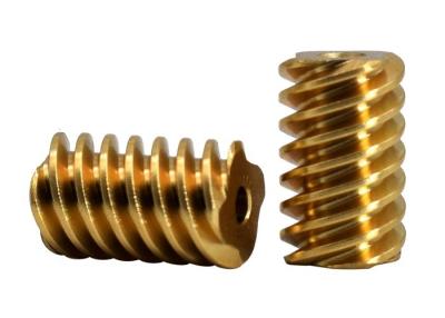 China Customized Small Brass Pinion Gear  4 Lead  DP 48 C36000  For Gear Motor for sale