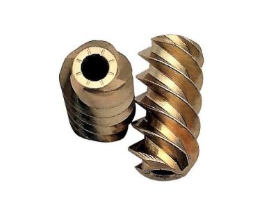 China Brass Cnc Worm Gear Components 120mm Length 1 Lead 0.5 Module for sale