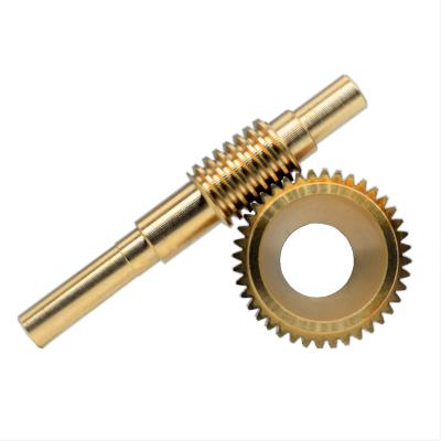 China C36000 Brass Custom Worm Gear Parts 2 Lead 0.8 Module AGMA 7 for sale