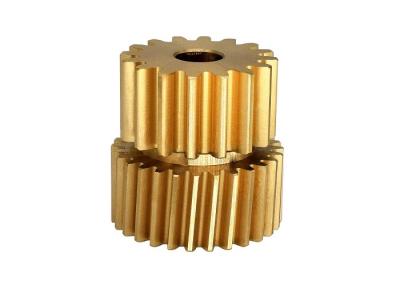 China Brass Helical Drive Gear Cluster Double Helical Gear 28T M1.0 16T M1.5 for sale