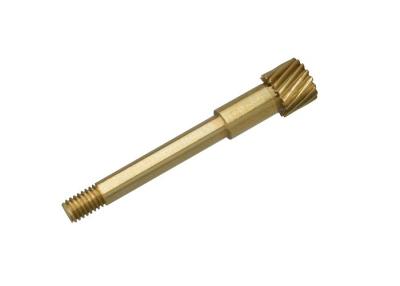 China Industrial Small Helical Spline Shaft 16 Teeth  M0.3 CuZn39Pb3 8D 10095-88 for sale