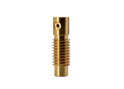 China 2 Teeth Small Brass Worm Gear 12.6mm Outside Diameter  RoHS Certification for sale