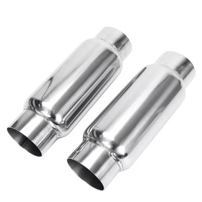 China Automotive Round Exhaust System Stainless Steel Exhaust Muffler Muffler Resonator Mirror Polished 3 Inch Intake For Heavy Duty Automotive Exhaust System for sale